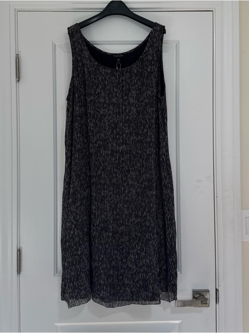 NWT Eileen Fisher Elemental Printed Crinkle Silk Dress
